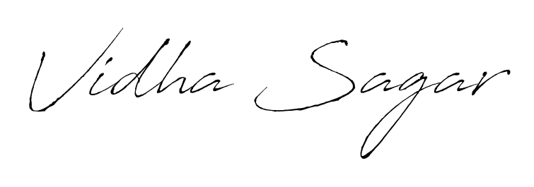 How to make Vidha Sagar signature? Antro_Vectra is a professional autograph style. Create handwritten signature for Vidha Sagar name. Vidha Sagar signature style 6 images and pictures png