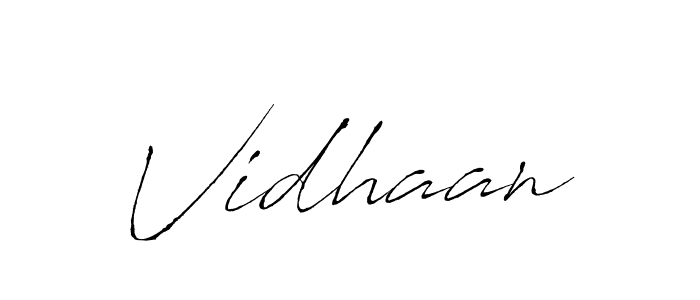 Design your own signature with our free online signature maker. With this signature software, you can create a handwritten (Antro_Vectra) signature for name Vidhaan. Vidhaan signature style 6 images and pictures png