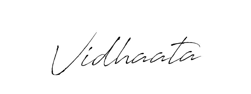 Make a beautiful signature design for name Vidhaata. With this signature (Antro_Vectra) style, you can create a handwritten signature for free. Vidhaata signature style 6 images and pictures png