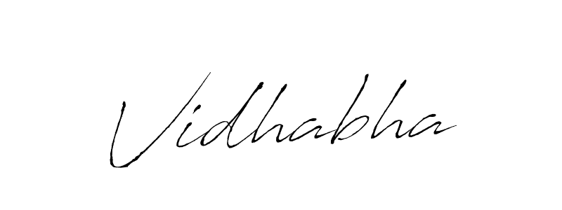 Design your own signature with our free online signature maker. With this signature software, you can create a handwritten (Antro_Vectra) signature for name Vidhabha. Vidhabha signature style 6 images and pictures png