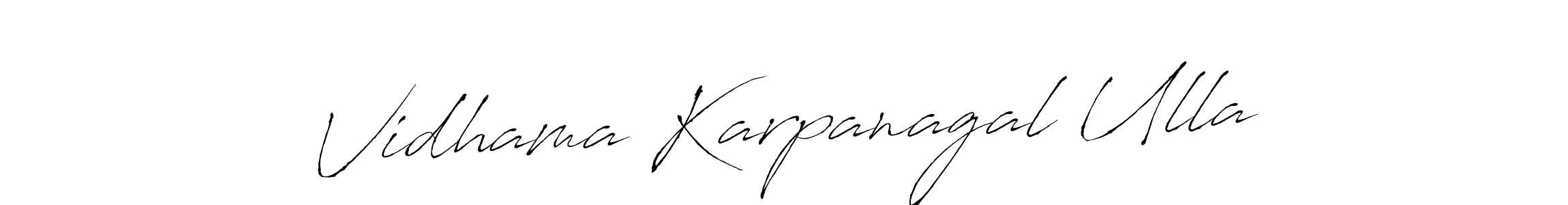 Create a beautiful signature design for name Vidhama Karpanagal Ulla. With this signature (Antro_Vectra) fonts, you can make a handwritten signature for free. Vidhama Karpanagal Ulla signature style 6 images and pictures png