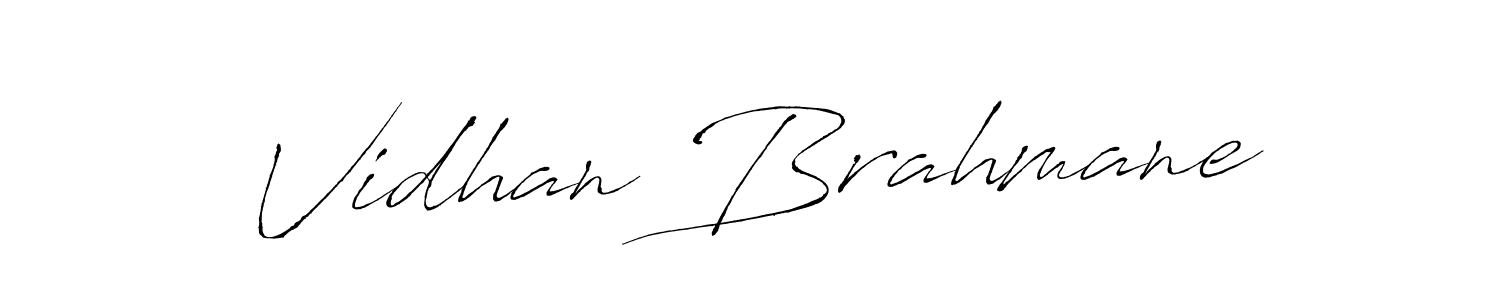 Create a beautiful signature design for name Vidhan Brahmane. With this signature (Antro_Vectra) fonts, you can make a handwritten signature for free. Vidhan Brahmane signature style 6 images and pictures png