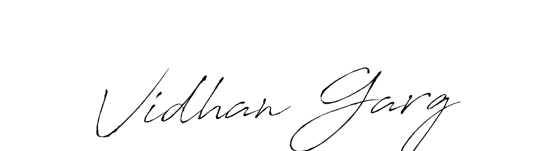 How to make Vidhan Garg name signature. Use Antro_Vectra style for creating short signs online. This is the latest handwritten sign. Vidhan Garg signature style 6 images and pictures png