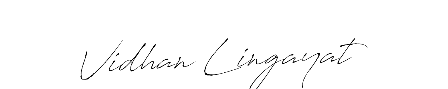 Make a beautiful signature design for name Vidhan Lingayat. With this signature (Antro_Vectra) style, you can create a handwritten signature for free. Vidhan Lingayat signature style 6 images and pictures png