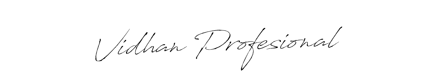 Also You can easily find your signature by using the search form. We will create Vidhan Profesional name handwritten signature images for you free of cost using Antro_Vectra sign style. Vidhan Profesional signature style 6 images and pictures png