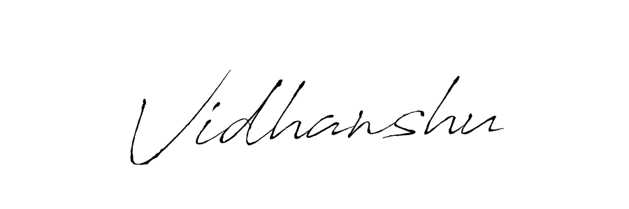 Create a beautiful signature design for name Vidhanshu. With this signature (Antro_Vectra) fonts, you can make a handwritten signature for free. Vidhanshu signature style 6 images and pictures png