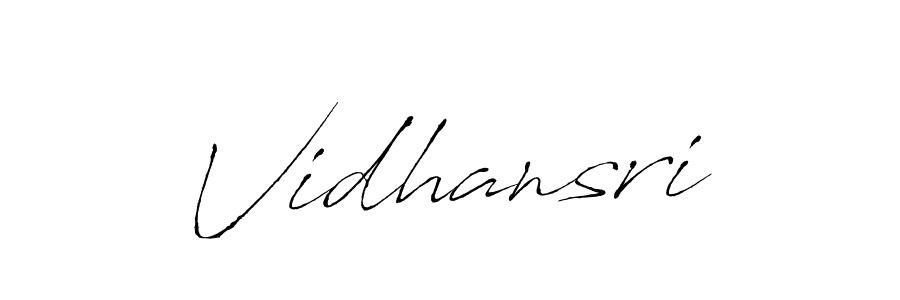 You should practise on your own different ways (Antro_Vectra) to write your name (Vidhansri) in signature. don't let someone else do it for you. Vidhansri signature style 6 images and pictures png