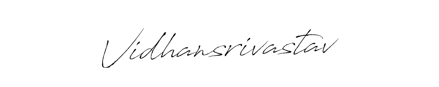 Design your own signature with our free online signature maker. With this signature software, you can create a handwritten (Antro_Vectra) signature for name Vidhansrivastav. Vidhansrivastav signature style 6 images and pictures png