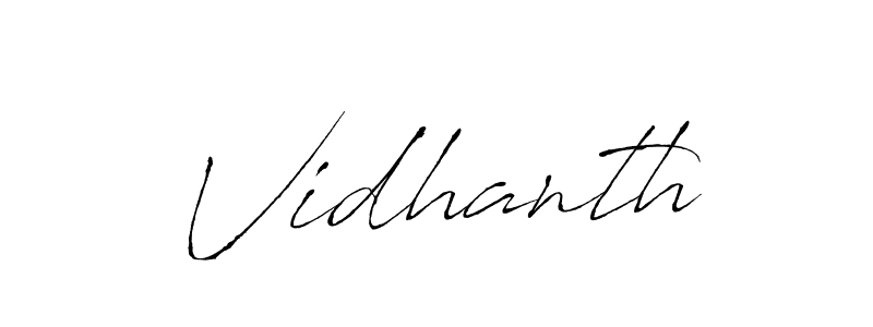 Design your own signature with our free online signature maker. With this signature software, you can create a handwritten (Antro_Vectra) signature for name Vidhanth. Vidhanth signature style 6 images and pictures png