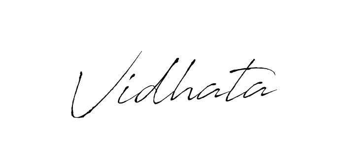 Vidhata stylish signature style. Best Handwritten Sign (Antro_Vectra) for my name. Handwritten Signature Collection Ideas for my name Vidhata. Vidhata signature style 6 images and pictures png