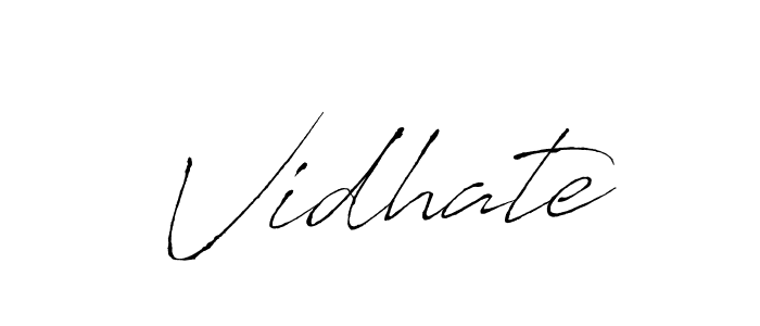 Vidhate stylish signature style. Best Handwritten Sign (Antro_Vectra) for my name. Handwritten Signature Collection Ideas for my name Vidhate. Vidhate signature style 6 images and pictures png