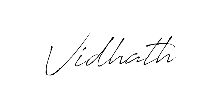 Use a signature maker to create a handwritten signature online. With this signature software, you can design (Antro_Vectra) your own signature for name Vidhath. Vidhath signature style 6 images and pictures png