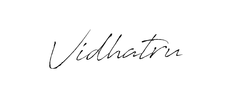 Create a beautiful signature design for name Vidhatru. With this signature (Antro_Vectra) fonts, you can make a handwritten signature for free. Vidhatru signature style 6 images and pictures png