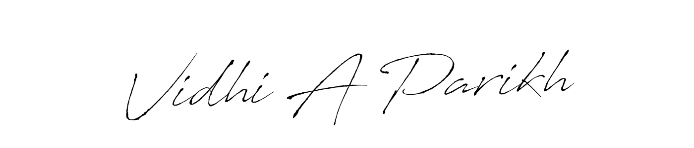 Also You can easily find your signature by using the search form. We will create Vidhi A Parikh name handwritten signature images for you free of cost using Antro_Vectra sign style. Vidhi A Parikh signature style 6 images and pictures png