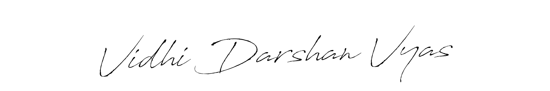 The best way (Antro_Vectra) to make a short signature is to pick only two or three words in your name. The name Vidhi Darshan Vyas include a total of six letters. For converting this name. Vidhi Darshan Vyas signature style 6 images and pictures png