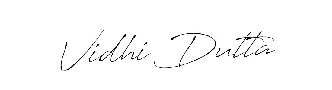 Vidhi Dutta stylish signature style. Best Handwritten Sign (Antro_Vectra) for my name. Handwritten Signature Collection Ideas for my name Vidhi Dutta. Vidhi Dutta signature style 6 images and pictures png
