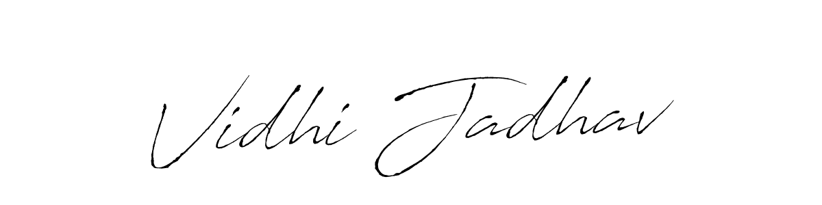 Make a beautiful signature design for name Vidhi Jadhav. With this signature (Antro_Vectra) style, you can create a handwritten signature for free. Vidhi Jadhav signature style 6 images and pictures png