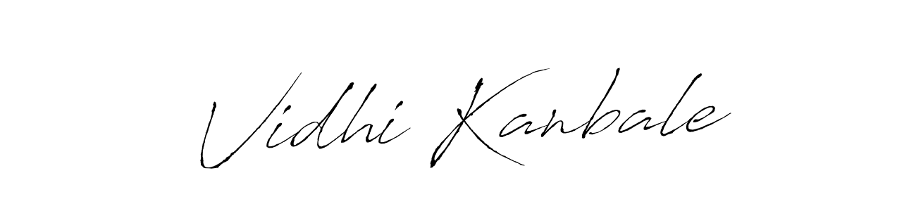 Vidhi Kanbale stylish signature style. Best Handwritten Sign (Antro_Vectra) for my name. Handwritten Signature Collection Ideas for my name Vidhi Kanbale. Vidhi Kanbale signature style 6 images and pictures png