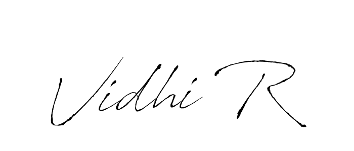 You should practise on your own different ways (Antro_Vectra) to write your name (Vidhi R) in signature. don't let someone else do it for you. Vidhi R signature style 6 images and pictures png