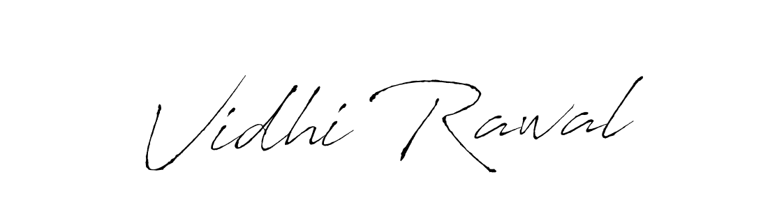 Make a beautiful signature design for name Vidhi Rawal. With this signature (Antro_Vectra) style, you can create a handwritten signature for free. Vidhi Rawal signature style 6 images and pictures png