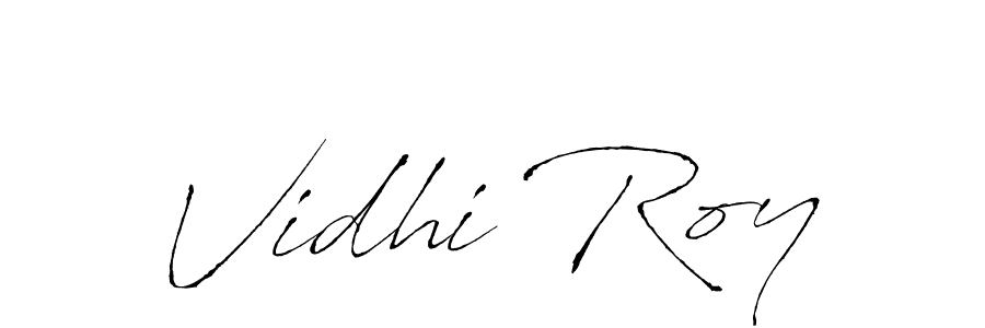 Design your own signature with our free online signature maker. With this signature software, you can create a handwritten (Antro_Vectra) signature for name Vidhi Roy. Vidhi Roy signature style 6 images and pictures png