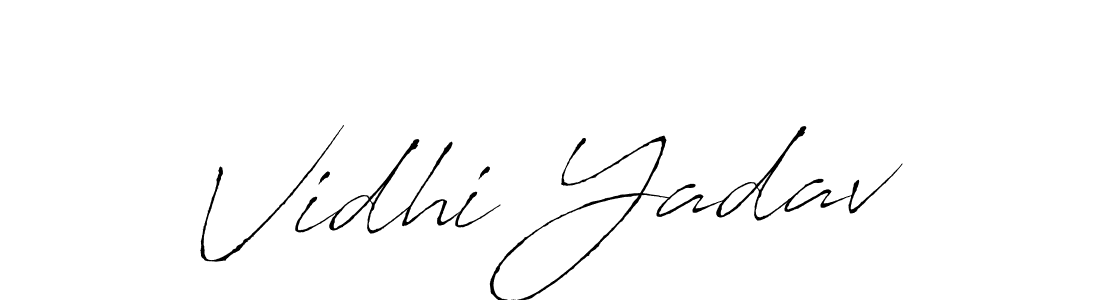 The best way (Antro_Vectra) to make a short signature is to pick only two or three words in your name. The name Vidhi Yadav include a total of six letters. For converting this name. Vidhi Yadav signature style 6 images and pictures png