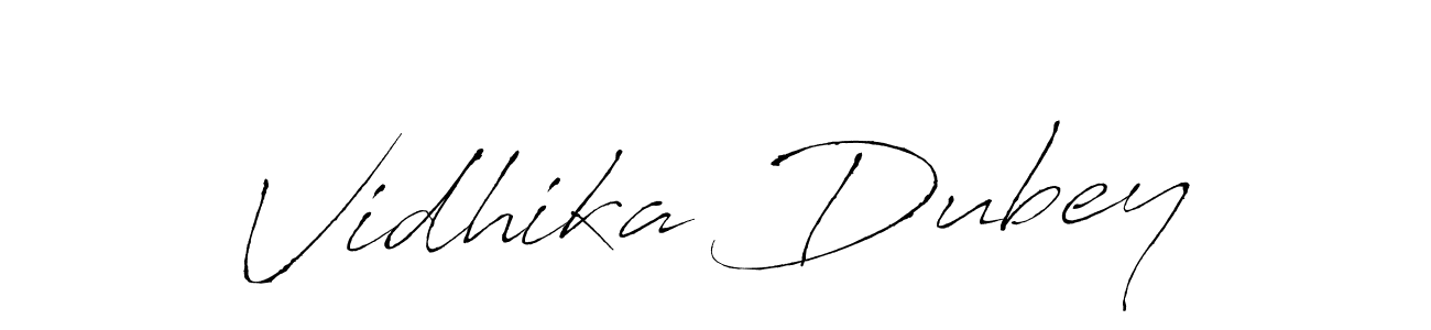 Vidhika Dubey stylish signature style. Best Handwritten Sign (Antro_Vectra) for my name. Handwritten Signature Collection Ideas for my name Vidhika Dubey. Vidhika Dubey signature style 6 images and pictures png