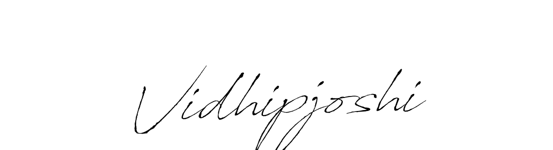 How to make Vidhipjoshi name signature. Use Antro_Vectra style for creating short signs online. This is the latest handwritten sign. Vidhipjoshi signature style 6 images and pictures png