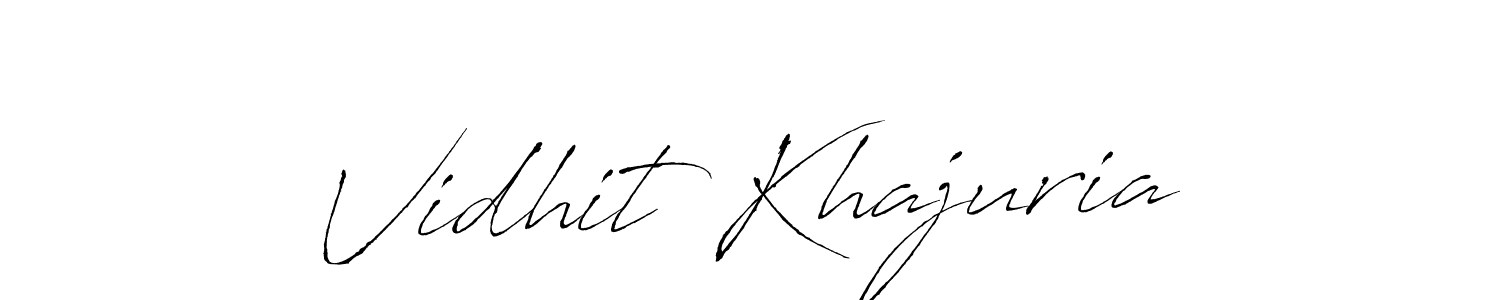 It looks lik you need a new signature style for name Vidhit Khajuria. Design unique handwritten (Antro_Vectra) signature with our free signature maker in just a few clicks. Vidhit Khajuria signature style 6 images and pictures png