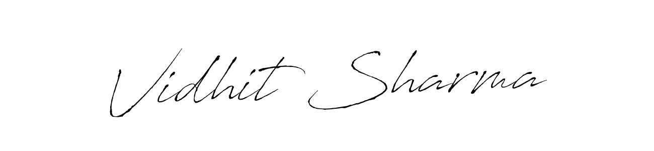 Create a beautiful signature design for name Vidhit Sharma. With this signature (Antro_Vectra) fonts, you can make a handwritten signature for free. Vidhit Sharma signature style 6 images and pictures png