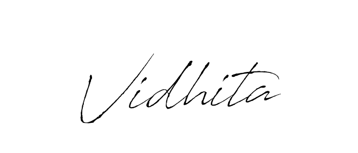 How to make Vidhita name signature. Use Antro_Vectra style for creating short signs online. This is the latest handwritten sign. Vidhita signature style 6 images and pictures png