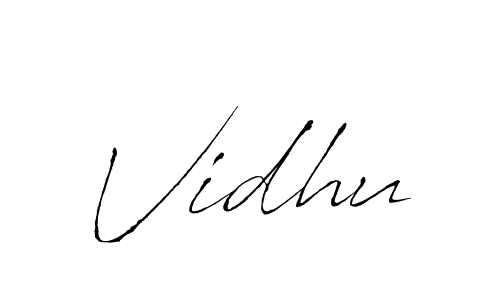 How to make Vidhu signature? Antro_Vectra is a professional autograph style. Create handwritten signature for Vidhu name. Vidhu signature style 6 images and pictures png