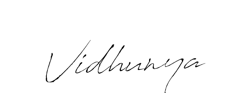 Also we have Vidhunya name is the best signature style. Create professional handwritten signature collection using Antro_Vectra autograph style. Vidhunya signature style 6 images and pictures png