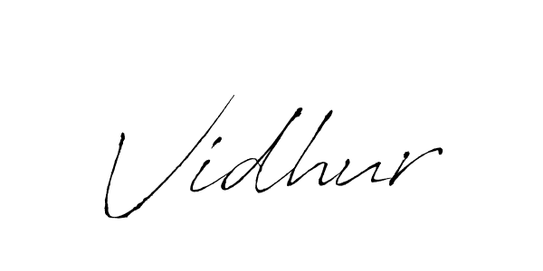 How to make Vidhur signature? Antro_Vectra is a professional autograph style. Create handwritten signature for Vidhur name. Vidhur signature style 6 images and pictures png