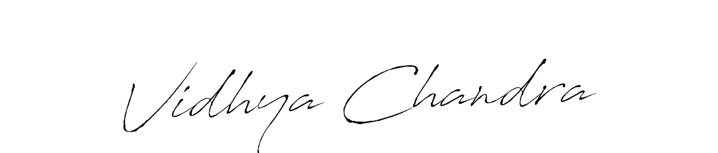 Make a beautiful signature design for name Vidhya Chandra. With this signature (Antro_Vectra) style, you can create a handwritten signature for free. Vidhya Chandra signature style 6 images and pictures png