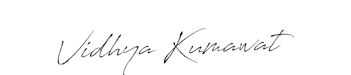 Create a beautiful signature design for name Vidhya Kumawat. With this signature (Antro_Vectra) fonts, you can make a handwritten signature for free. Vidhya Kumawat signature style 6 images and pictures png