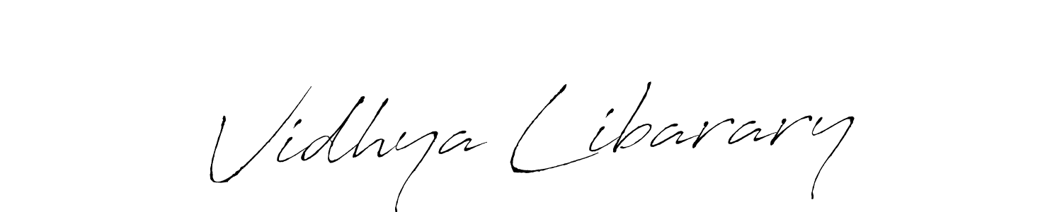 Vidhya Libarary stylish signature style. Best Handwritten Sign (Antro_Vectra) for my name. Handwritten Signature Collection Ideas for my name Vidhya Libarary. Vidhya Libarary signature style 6 images and pictures png