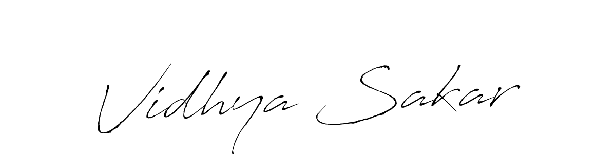 How to make Vidhya Sakar name signature. Use Antro_Vectra style for creating short signs online. This is the latest handwritten sign. Vidhya Sakar signature style 6 images and pictures png