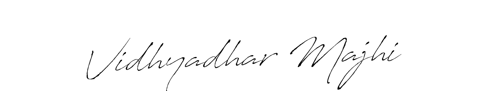 Antro_Vectra is a professional signature style that is perfect for those who want to add a touch of class to their signature. It is also a great choice for those who want to make their signature more unique. Get Vidhyadhar Majhi name to fancy signature for free. Vidhyadhar Majhi signature style 6 images and pictures png