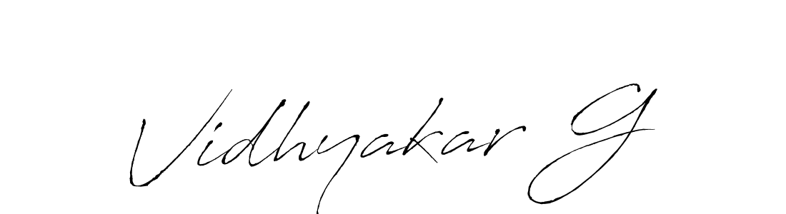 Use a signature maker to create a handwritten signature online. With this signature software, you can design (Antro_Vectra) your own signature for name Vidhyakar G. Vidhyakar G signature style 6 images and pictures png