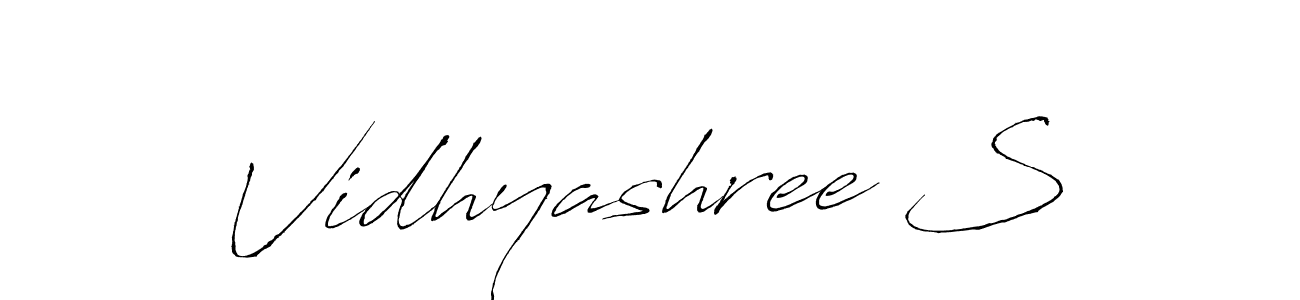 Vidhyashree S stylish signature style. Best Handwritten Sign (Antro_Vectra) for my name. Handwritten Signature Collection Ideas for my name Vidhyashree S. Vidhyashree S signature style 6 images and pictures png