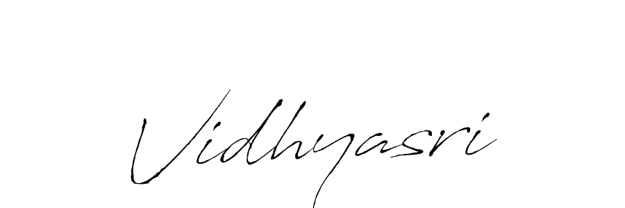 Design your own signature with our free online signature maker. With this signature software, you can create a handwritten (Antro_Vectra) signature for name Vidhyasri. Vidhyasri signature style 6 images and pictures png