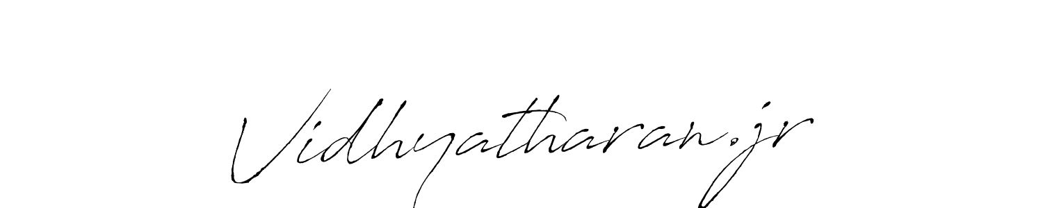 How to make Vidhyatharan.jr name signature. Use Antro_Vectra style for creating short signs online. This is the latest handwritten sign. Vidhyatharan.jr signature style 6 images and pictures png