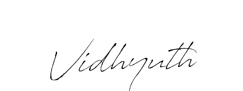 Use a signature maker to create a handwritten signature online. With this signature software, you can design (Antro_Vectra) your own signature for name Vidhyuth. Vidhyuth signature style 6 images and pictures png