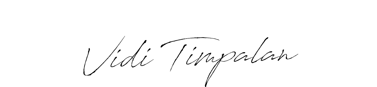 The best way (Antro_Vectra) to make a short signature is to pick only two or three words in your name. The name Vidi Timpalan include a total of six letters. For converting this name. Vidi Timpalan signature style 6 images and pictures png