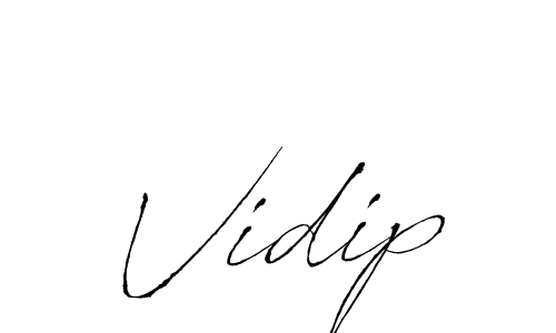 How to make Vidip signature? Antro_Vectra is a professional autograph style. Create handwritten signature for Vidip name. Vidip signature style 6 images and pictures png