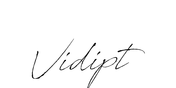 How to make Vidipt signature? Antro_Vectra is a professional autograph style. Create handwritten signature for Vidipt name. Vidipt signature style 6 images and pictures png