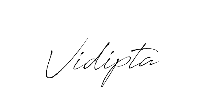 Use a signature maker to create a handwritten signature online. With this signature software, you can design (Antro_Vectra) your own signature for name Vidipta. Vidipta signature style 6 images and pictures png