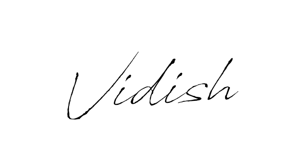 Design your own signature with our free online signature maker. With this signature software, you can create a handwritten (Antro_Vectra) signature for name Vidish. Vidish signature style 6 images and pictures png