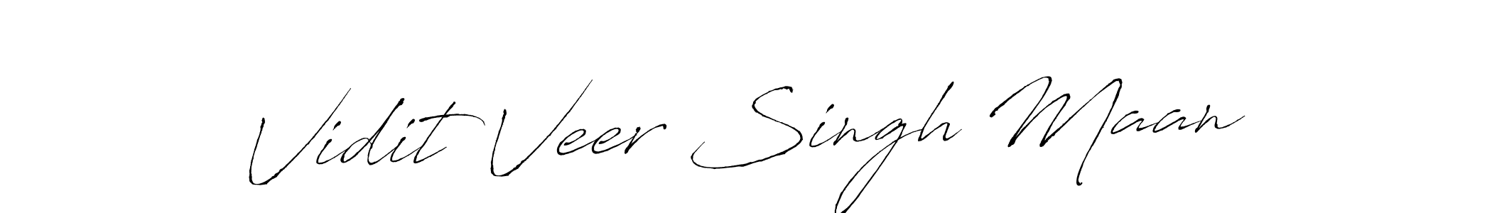 Create a beautiful signature design for name Vidit Veer Singh Maan. With this signature (Antro_Vectra) fonts, you can make a handwritten signature for free. Vidit Veer Singh Maan signature style 6 images and pictures png